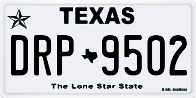 TX license plate DRP9502