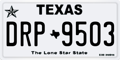 TX license plate DRP9503