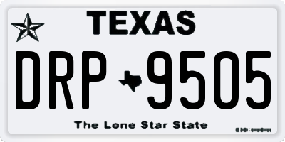 TX license plate DRP9505
