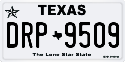 TX license plate DRP9509