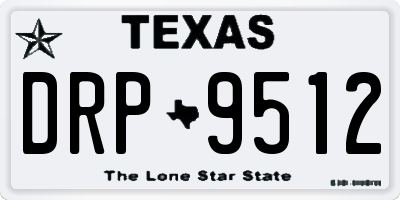TX license plate DRP9512