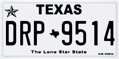 TX license plate DRP9514