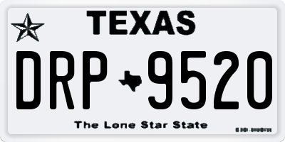 TX license plate DRP9520