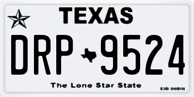 TX license plate DRP9524