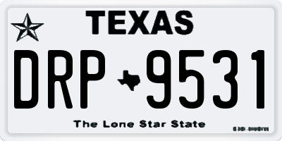TX license plate DRP9531