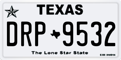 TX license plate DRP9532