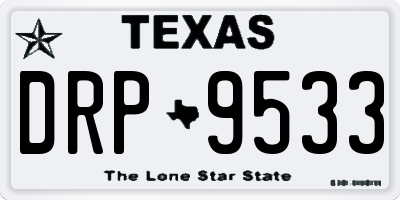TX license plate DRP9533