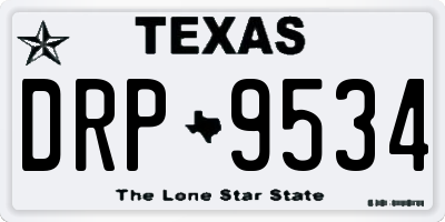 TX license plate DRP9534