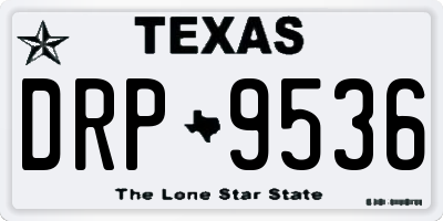 TX license plate DRP9536