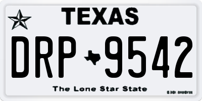 TX license plate DRP9542