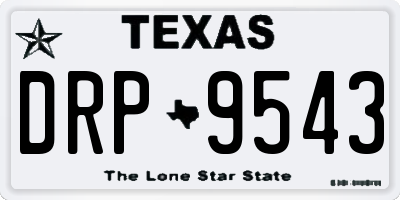 TX license plate DRP9543