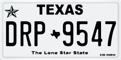 TX license plate DRP9547