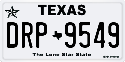 TX license plate DRP9549