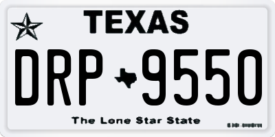 TX license plate DRP9550