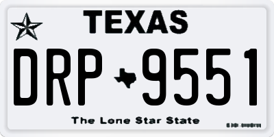 TX license plate DRP9551