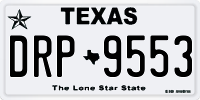 TX license plate DRP9553