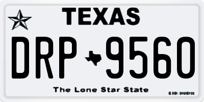 TX license plate DRP9560