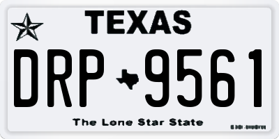 TX license plate DRP9561