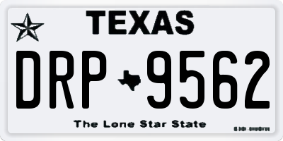TX license plate DRP9562