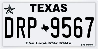 TX license plate DRP9567
