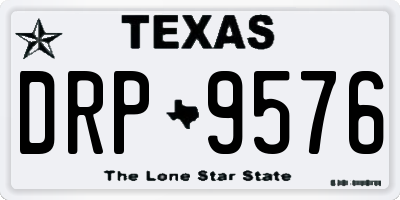TX license plate DRP9576