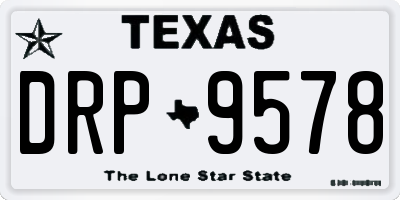 TX license plate DRP9578