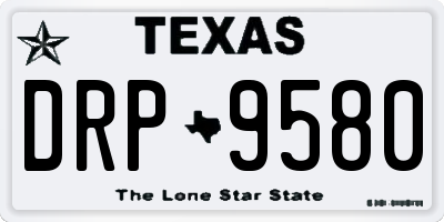 TX license plate DRP9580