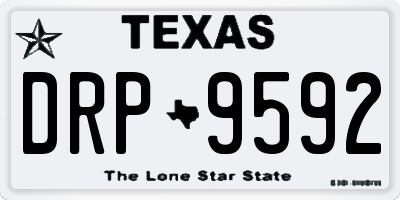 TX license plate DRP9592