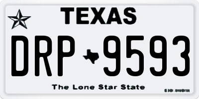 TX license plate DRP9593