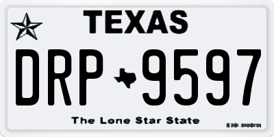 TX license plate DRP9597