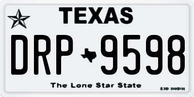TX license plate DRP9598