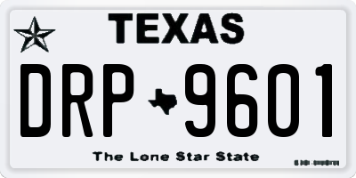 TX license plate DRP9601
