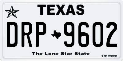 TX license plate DRP9602