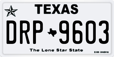 TX license plate DRP9603