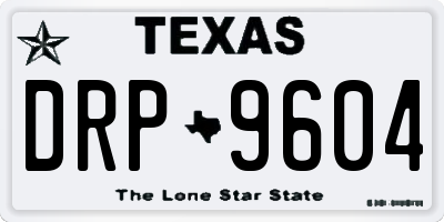 TX license plate DRP9604
