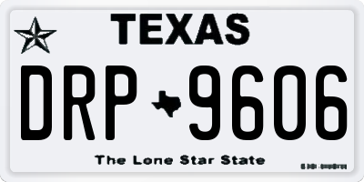 TX license plate DRP9606