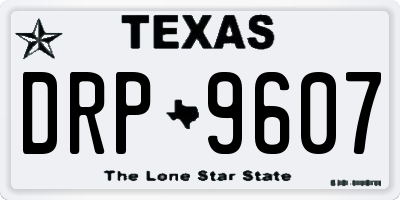 TX license plate DRP9607