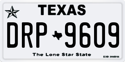 TX license plate DRP9609