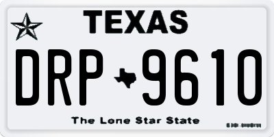 TX license plate DRP9610