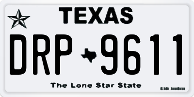 TX license plate DRP9611