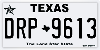 TX license plate DRP9613