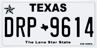 TX license plate DRP9614
