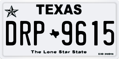 TX license plate DRP9615