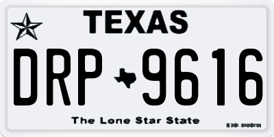TX license plate DRP9616