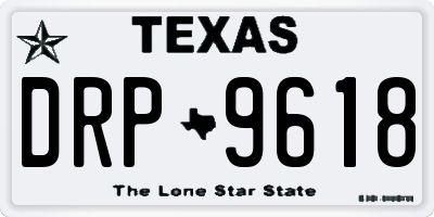 TX license plate DRP9618