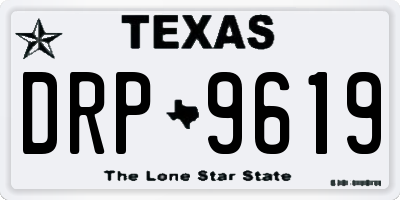 TX license plate DRP9619