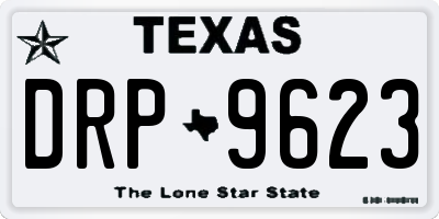 TX license plate DRP9623
