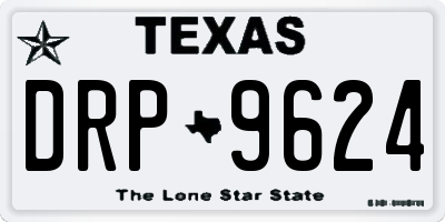 TX license plate DRP9624
