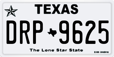 TX license plate DRP9625