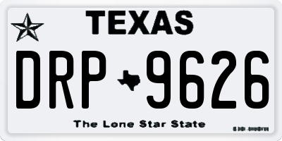 TX license plate DRP9626
